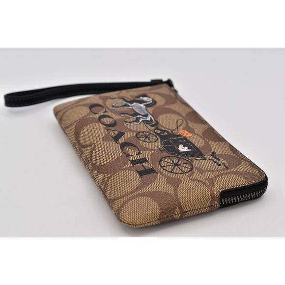 Coach Halloween Wristlet Cards ID Signature Skeleton Pumpkin Horse Carriage 2023 - Picture 3 of 12